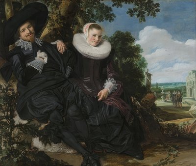 Portret van een echtpaar, waarschijnlijk Isaac Abrahamsz Massa en Beatrix van der Laen door Frans Hals