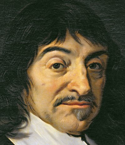 Portret van René Descartes (1596-1650) c.1649 (detail) door Frans Hals