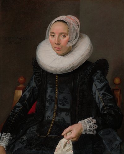 Portret van een Dame door Frans Hals