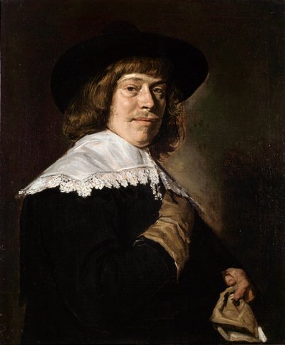 Portret van een jonge man met een handschoen, ca. 1650 door Frans Hals