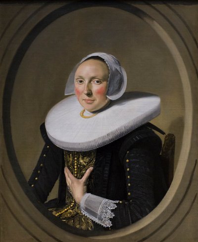 Portret van een vrouw (Marie Larp ?) door Frans Hals