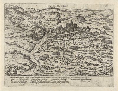 Beleg van Saint-Quentin, 1557 door Frans Hogenberg