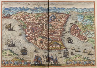 Byzantium. Constantinopolis Uit: Civitates Orbis Terrarum, 1572 door Frans Hogenberg