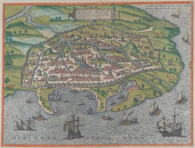 Kaart van Alexandrië, 1575 door Frans Hogenberg