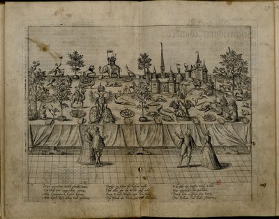 Het Huwelijk van Hertog Jan Willem van Jülich-Cleves-Berg en Jakobea van Baden, 1585 door Frans Hogenberg