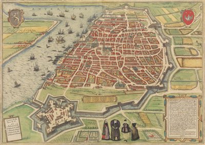 Zicht op Antwerpen door Frans Hogenberg