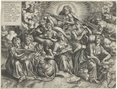 Apollo en de Muzen door Frans Huys