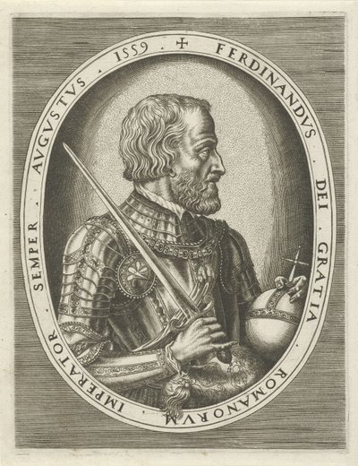 Portret van Ferdinand I van Habsburg, Duits keizer door Frans Huys