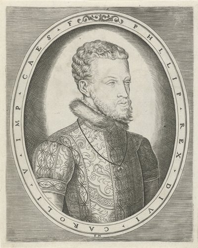Portret van Karel V van Habsburg of Filips II van Spanje door Frans Huys