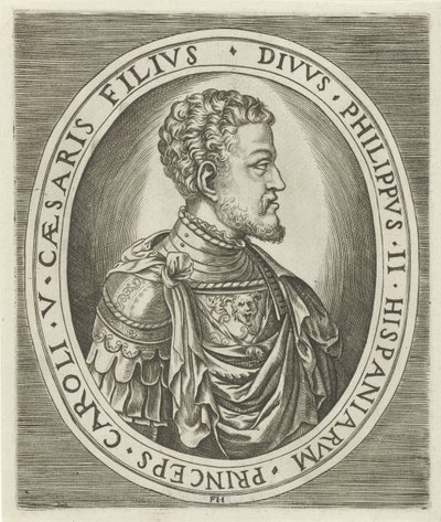 Portret van koning Filips II, koning van Spanje door Frans Huys
