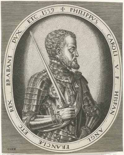 Portret van koning Filips II van Spanje door Frans Huys