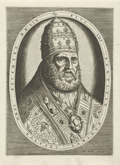 Portret van paus Pius IV door Frans Huys