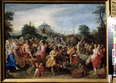 De processie van Bacchus door Frans II Francken