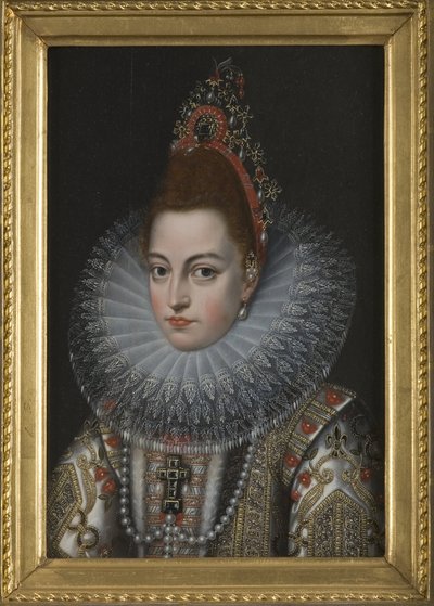 Portret van Infanta Isabella Clara Eugenia van Spanje (1566-1633) door Frans II Pourbus