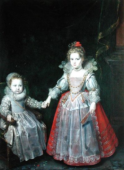 Philippe Emmanuel de Croy en zijn zus Marie door Frans II Pourbus