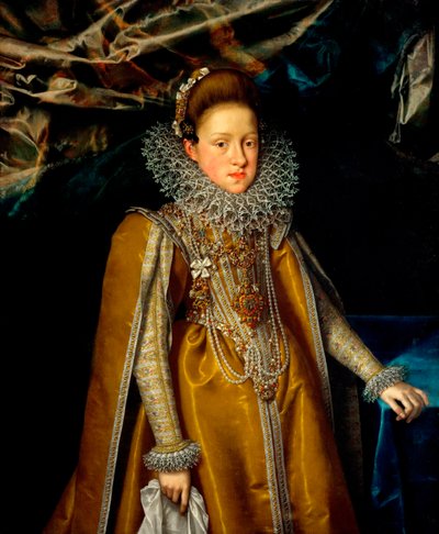 Portret van Aartshertogin Maria Maddalena van Oostenrijk (1587-1631), Groothertogin van Toscane door Frans II Pourbus