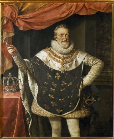 Portret van Hendrik IV Koning van Frankrijk door Frans II Pourbus
