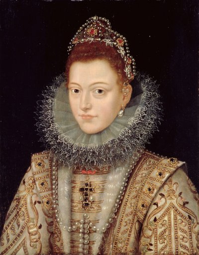 Portret van Isabella Clara Eugenia (1566-1633) c.1599 door Frans II Pourbus