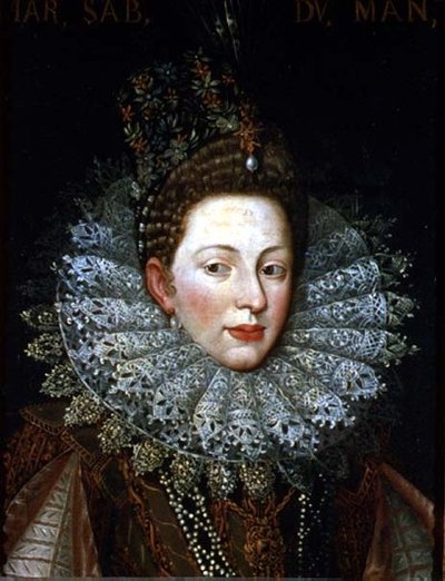 Portret van Margaret Gonzaga, hertogin van Savoye door Frans II Pourbus