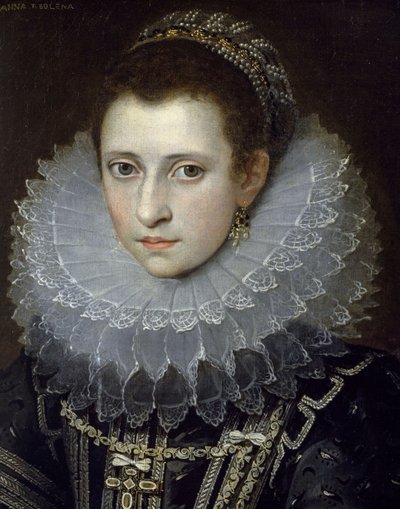 Portret van een dame (zogenaamde Anne Boleyn) door Frans II Pourbus