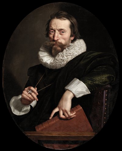 Portret van de Italiaanse dichter, Giambattista Marino, ca. 1621 door Frans II Pourbus