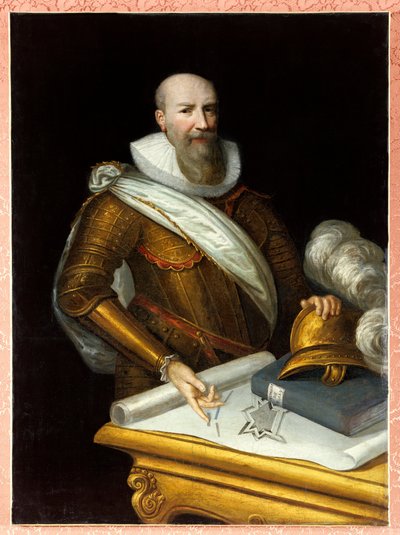 Portret van de eerste hertog van Sully als Superintendent van Vestingen. Maximilian van Bethune, hertog van Sully door Frans II Pourbus
