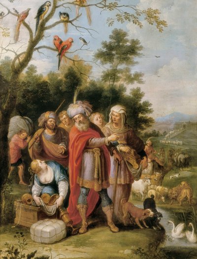 Noach en zijn familie op weg naar de ark, ca. 1620 door Frans II the Younger Francken