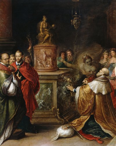 De Afgoderij van Salomo, c.1622 door Frans II the Younger Francken