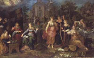 De gelijkenis van de wijze en dwaze maagden door Frans II the Younger Francken