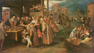 De Zeven Werken van Barmhartigheid door Frans II the Younger Francken