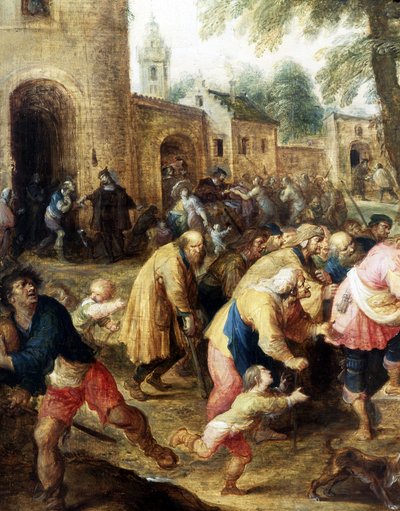 De werken van barmhartigheid (detail) door Frans II the Younger Francken
