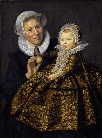 Catharina Hooft met haar Verzorgster door Frans I Hals