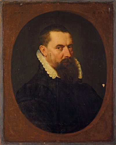 Portret van een bebaarde heer, 1574 door Frans I Pourbus