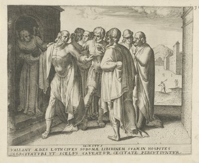 Lot maant de menigte tot kalmte door Frans Menton