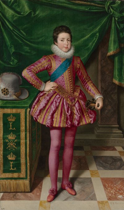 Portret van koning Lodewijk XIII van Frankrijk door Frans Pourbus