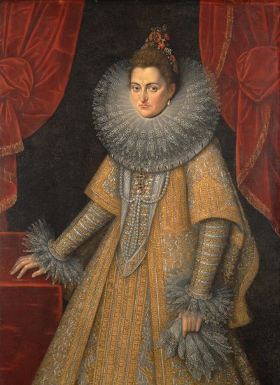 Portret van Infanta Isabella Clara Eugenia van Spanje, c. 1598 door Frans Pourbus the Younger