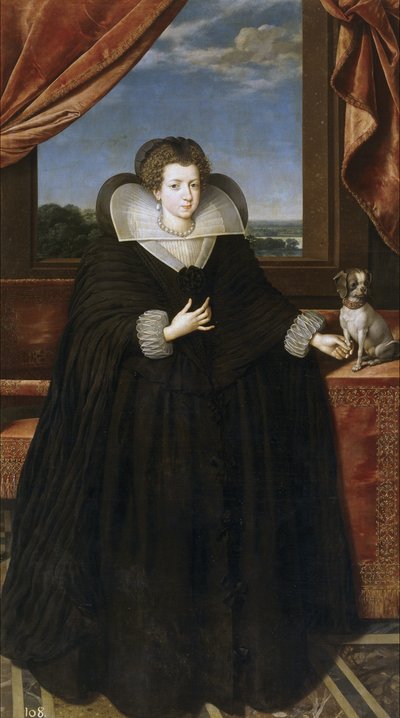 Portret van Koningin Elisabeth van Frankrijk 1602-1644, Koningin-gemalin van Spanje door Frans Pourbus the Younger