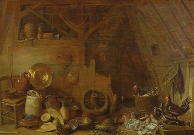Schuurinterieur door Frans Ryckhals