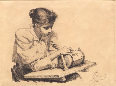 De Kantwerkster door Frans Schwartz