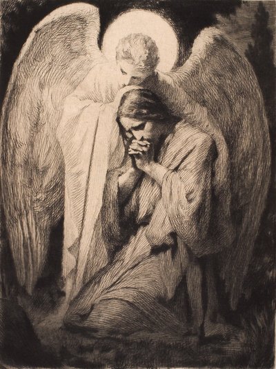 Christus in Gethsemane door Frans Schwartz