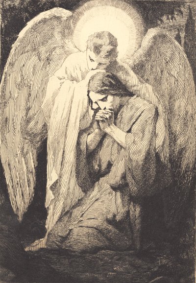 Christus in Gethsemane door Frans Schwartz