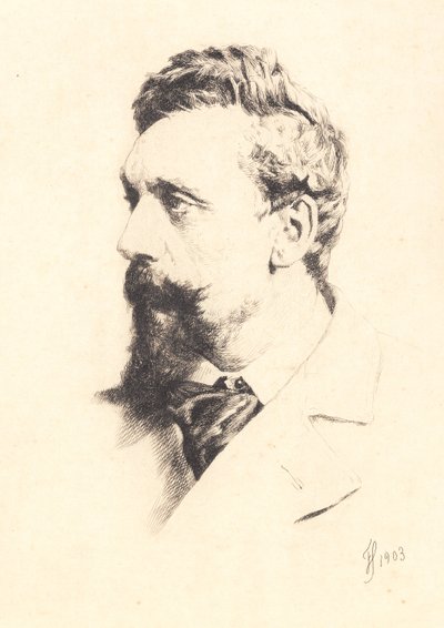Portret van Carl Bloch door Frans Schwartz