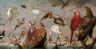 Vogelconcert. Schilderij door Frans Snyders (Snijders) (1579-1657) 17e eeuw Madrid, Prado Museum door Frans Snyders