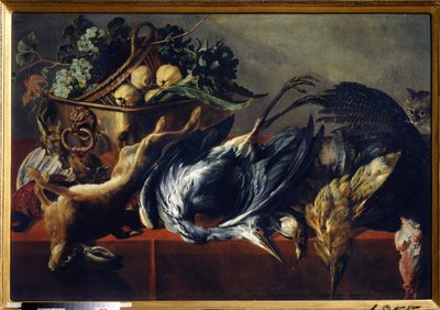 Stilleven met een ebbenhouten kist door Frans Snyders