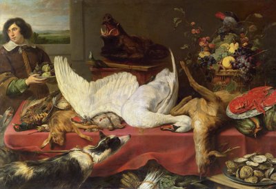 Stilleven met een zwaan door Frans Snyders