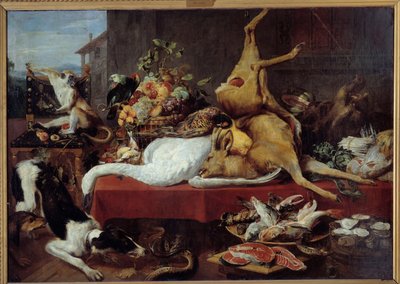 Stilleven met wild door Frans Snyders