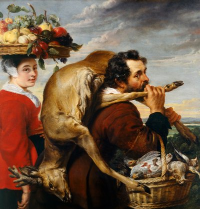 Figuren met Fruit en Wild door Frans Snyders or Snijders