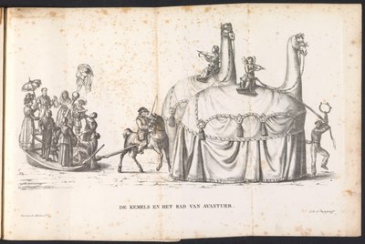 Twee kamelen en het Rad van Fortuin, 1825 door Frans Vervloet