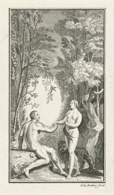 Het huwelijk van Adam en Eva door Frans de Bakker