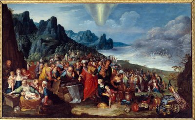 De aankomst van de Hebreeën in het beloofde land na de doortocht door de Rode Zee door Frans the Elder Francken